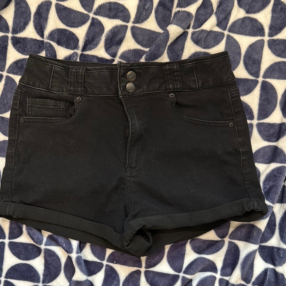 Black Denim Women's Shorts